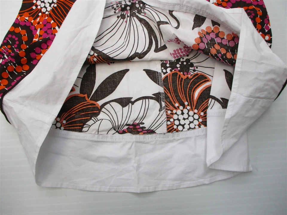 Nuevo LOVE TEASE Mujer Talla 3 Algodón Blanco/Marrón Floral Sweetheart Línea A Solero Foto 2 de 4