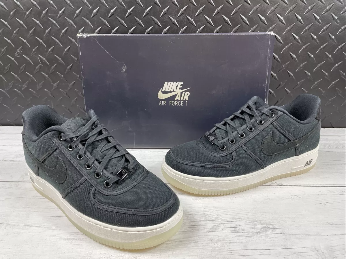 New Men’s Nike Air Force 1 Low Retro QS Canvas AH1067 004 Size 6.5 Black  White