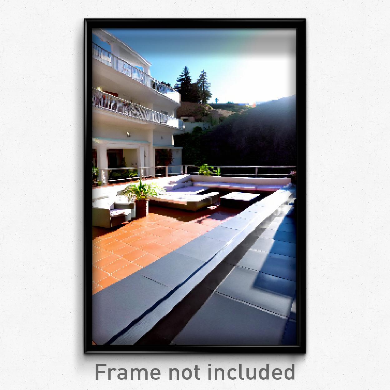 8-Bit Psychedelic Pixel Art Terrace Poster - Trippy Video Game Print