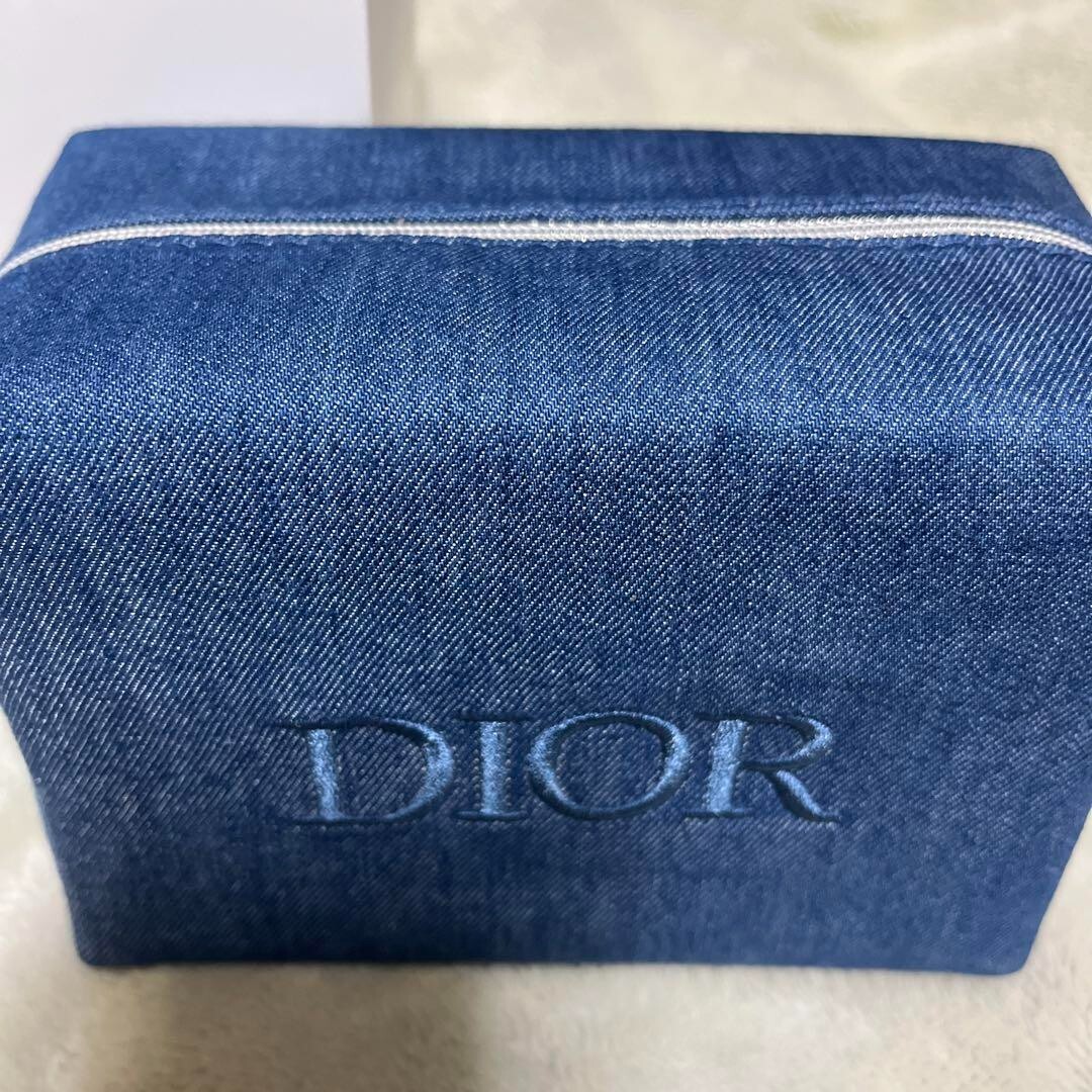 Christian Dior Pouch Novelty Denim Forever Square blue 10.5 Christian Dior Pouch Novelty Denim Forever Square blue 10.5