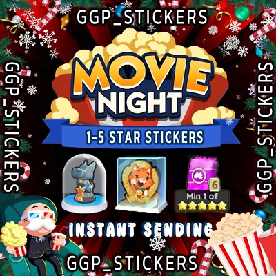 Mono_Go Stickers 1-2-3-4-5  Star Stickers Cards Album  |  Instant Delivery  