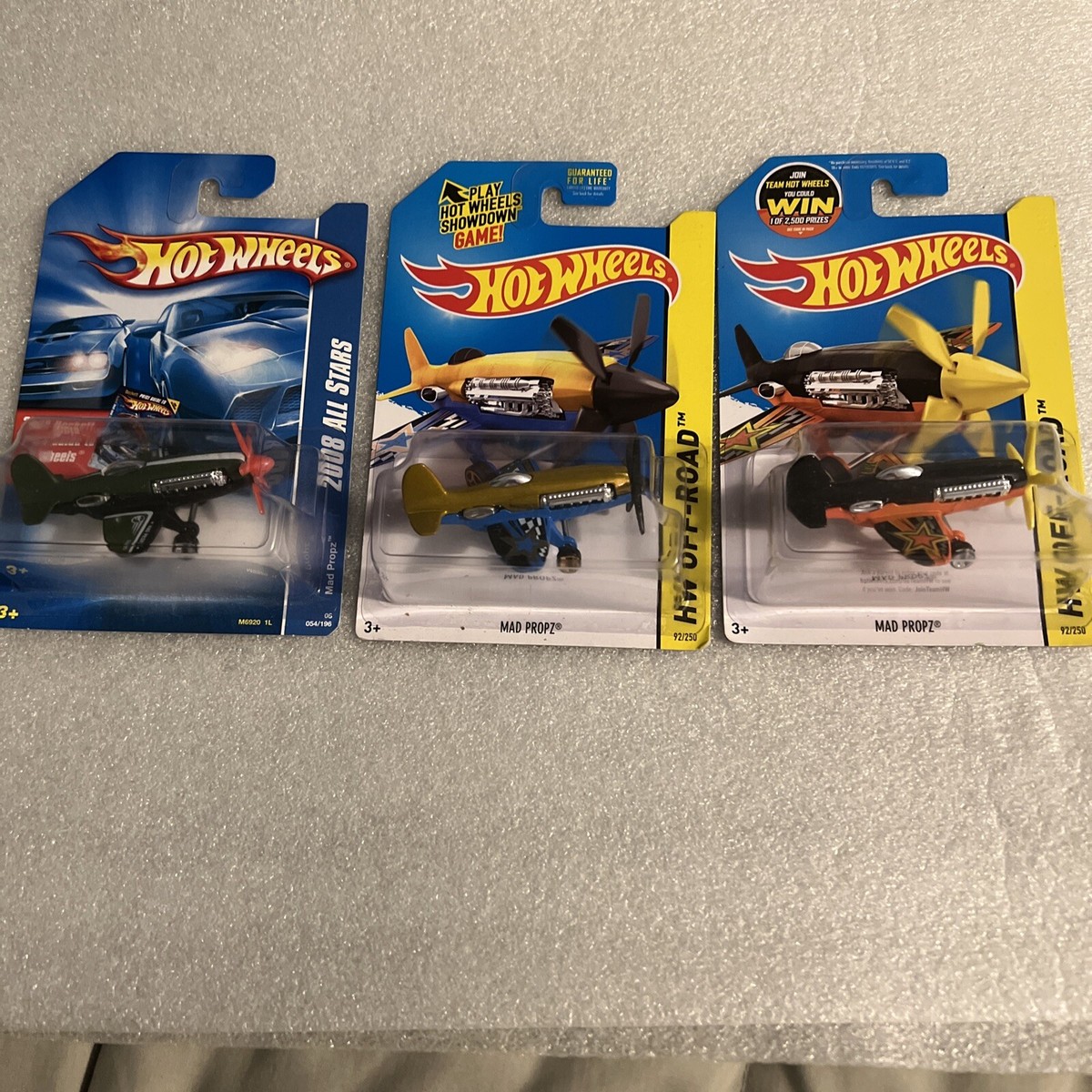 Hot Wheels (3)Mad Propz Airplanes (1)2008 2/ 2014 3 /Total New on