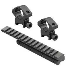 Dovetail to Picatinny Rail Adapter + Ring Mounts for Remington 552 597 Rifle