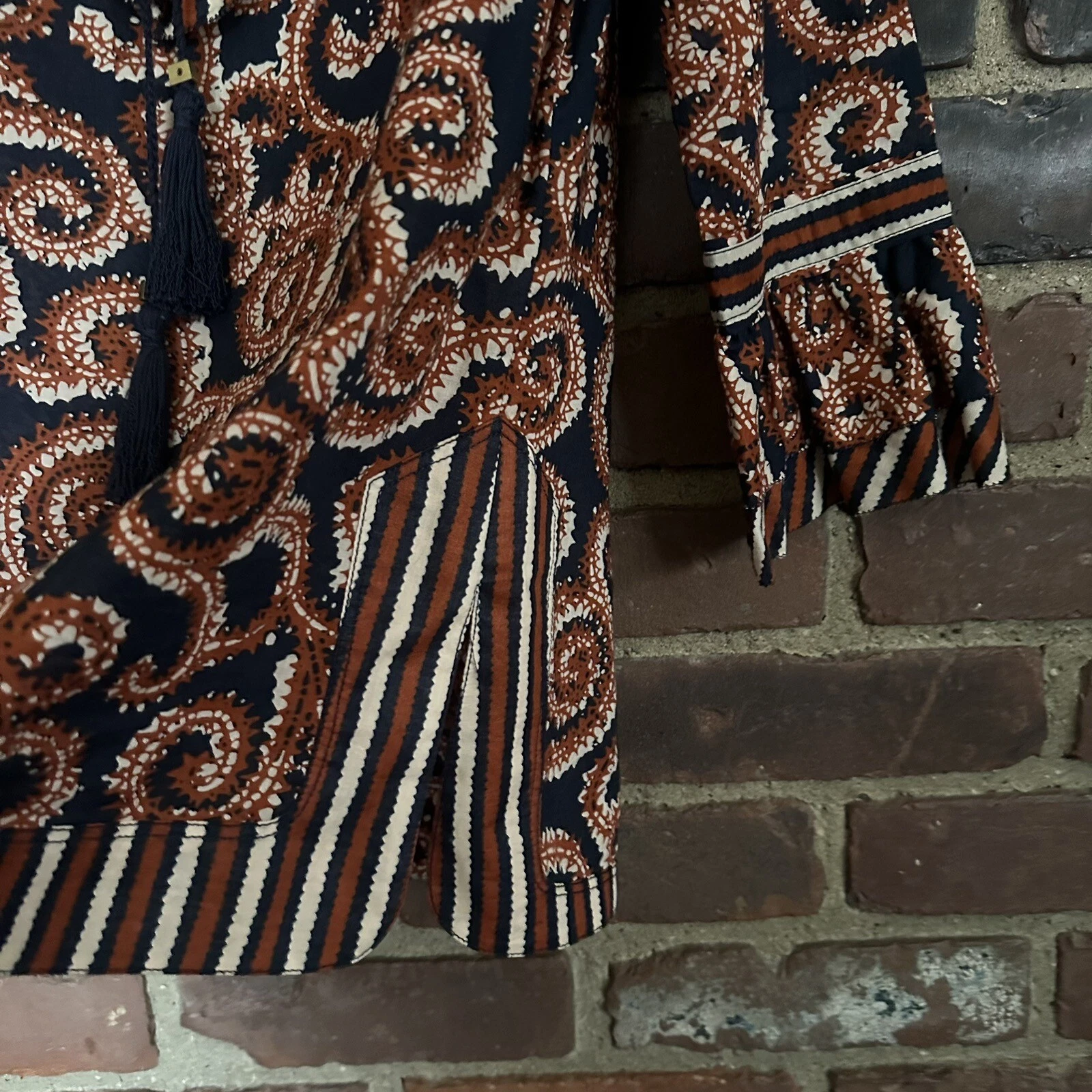 Tunica Tory Burch Gwenna jacquard con volant 6 38 petto manica 3 4 CheapChicPlus