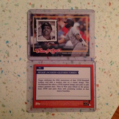 Reggie Jackson Gleyber Torres #TN1 Then & Now 2018 Topps on Demand Inspired '78