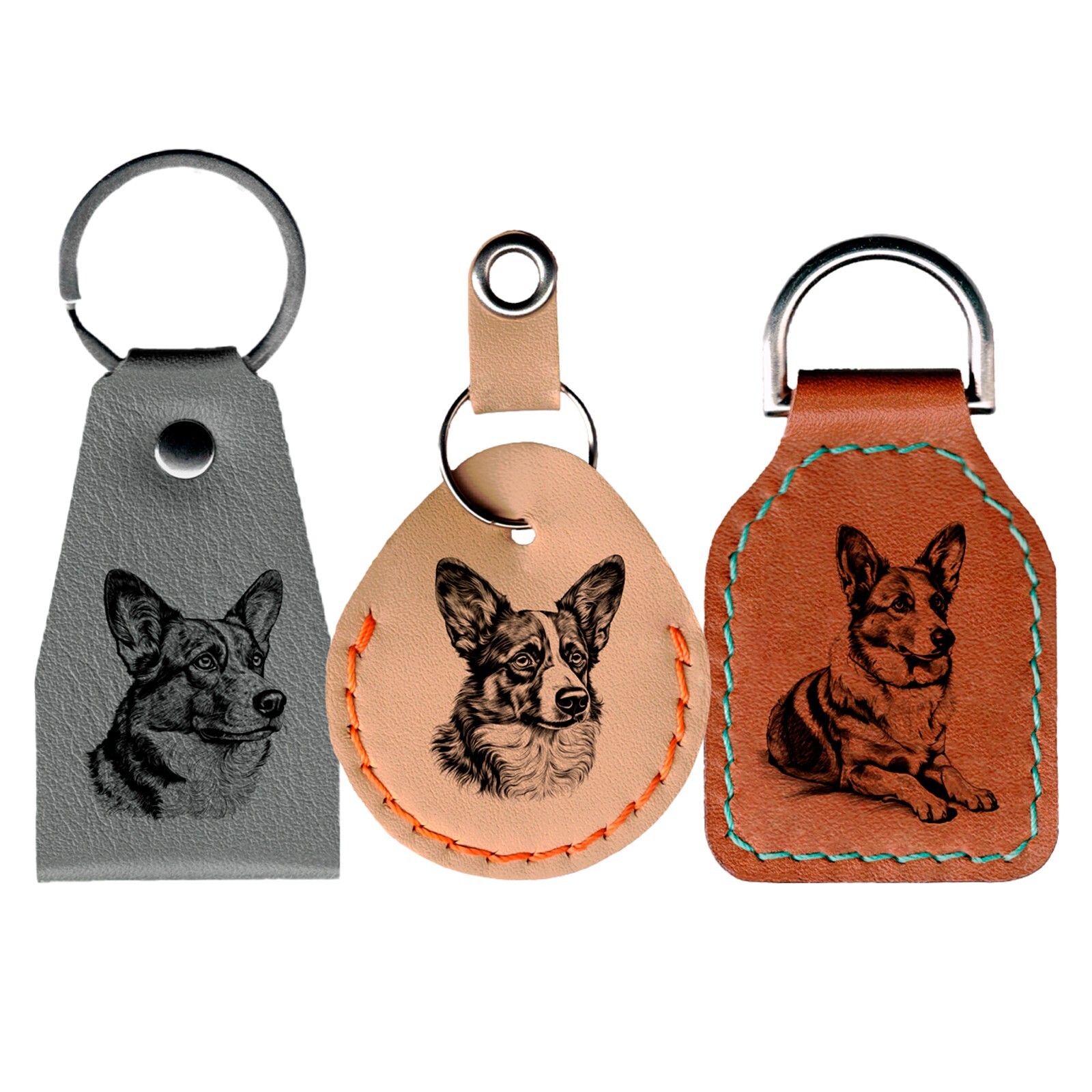 CARDIGAN WELSH CORGI Keychain Personalized Handmade Gift for Pet Lovers PILIGRIM-image