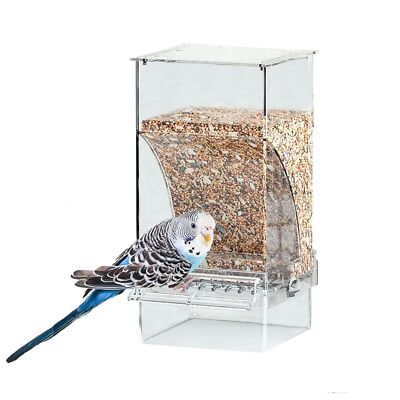 Automatic Bird Feeder Seed Feeders Food Container for Parrot