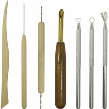 7pc Clay Sculpting Set Kit Wax Carving Pottery Tool Shaping Polymer Molding 4PT7