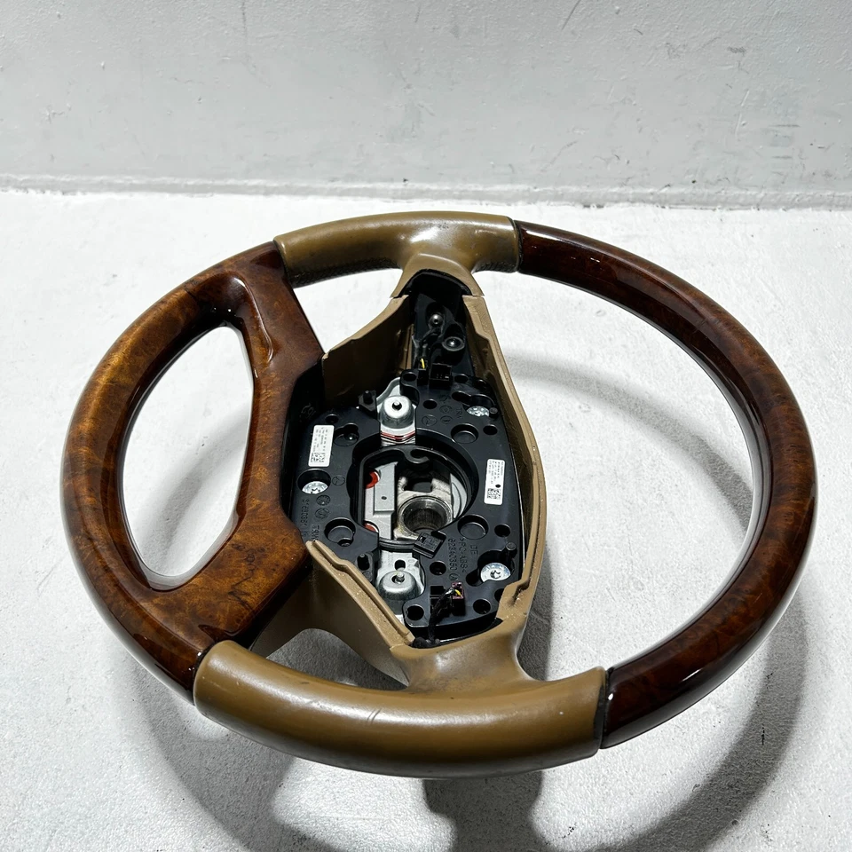 2012 MERCEDES BENZ S550 WOOD STEERING WHEEL W/ PADDLE SHIFTERS OEM - Image 3 of 4