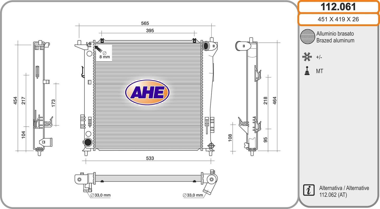 Radiateur pour réparer le système thermique des Hyundai i30 et Kia Cee'd SW