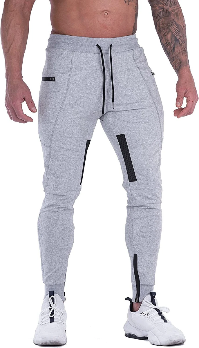 FIRSTGYM Mens Joggers Sweatpants Slim Fit Workout Training Thigh Mesh Gym  Jogger