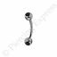 thumbnail 3 - Curved Barbell Eyebrow Bar Piercing Silver Steel 6-12mm Double Gem CRYSTAL Balls