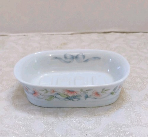 Vintage Princess HouseExclusive Porcelain Heritage Floral Ribbon Soap Dish - Afbeelding 1 van 6