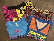 Zumba Brand Fitness Workout Lot -  Shirts and Pants Women's Size Large & XL NWT