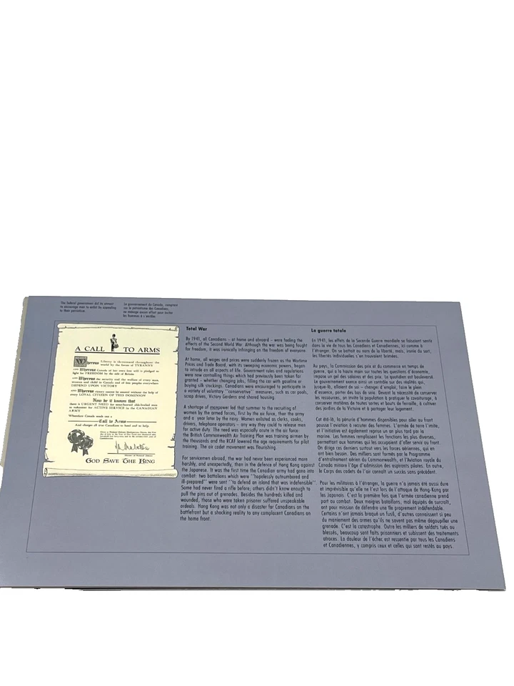 Canada - 'Second World War' 50 years Souvenir Edition Mint Stamps and FDC (#161) - Image 3 of 4