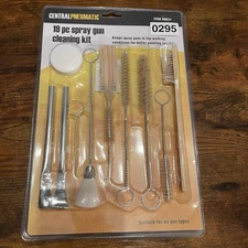 ✅19 Pc Spray Gun Cleaning Kit by Central Pneumatic Item #99634 #️⃣0295