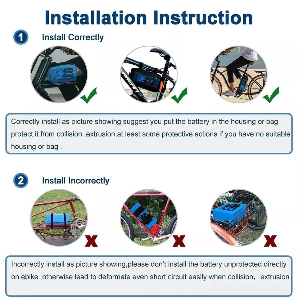 60V 50Ah Li-ion Battery Pack for E-bike E-scooter 16S8P w/BMS Long Range - Image 4 of 4
