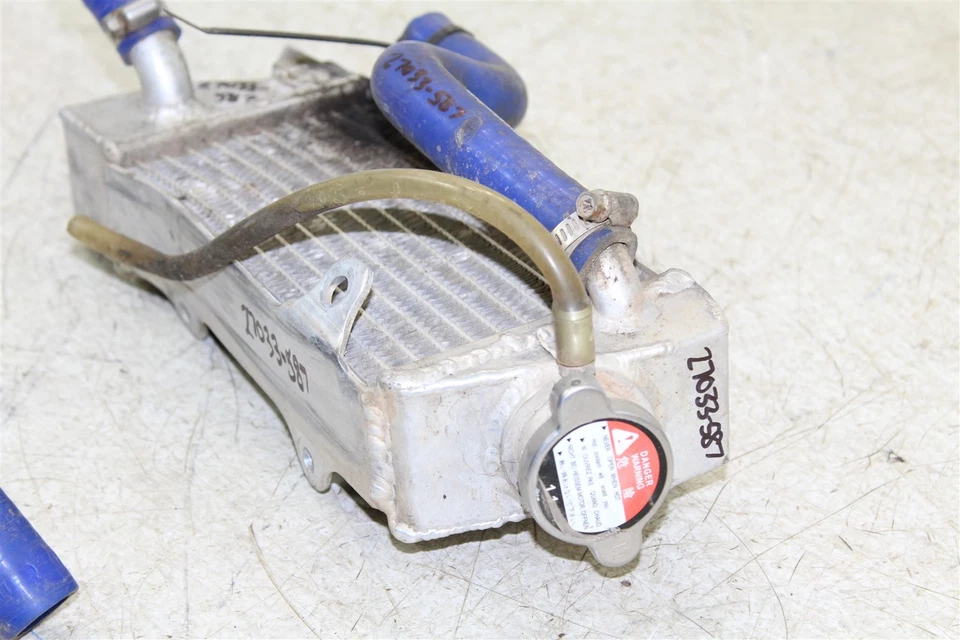 Kawasaki KX 100 2008 radiador de gran tamaño con mangueras de refrigerante Foto 2 de 4