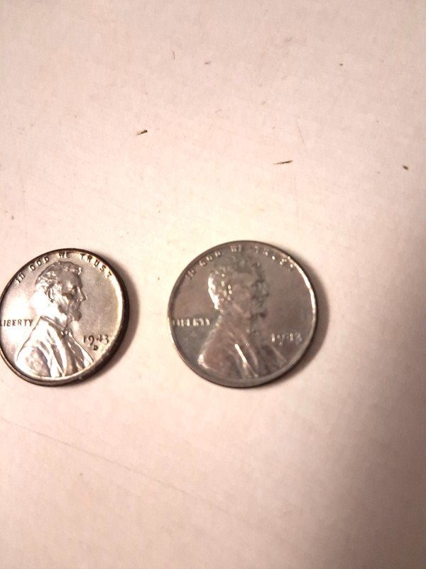 LOT of two 1943 D STEEL  ; and no mint mark  Lincoln Penny sticks to  magnet