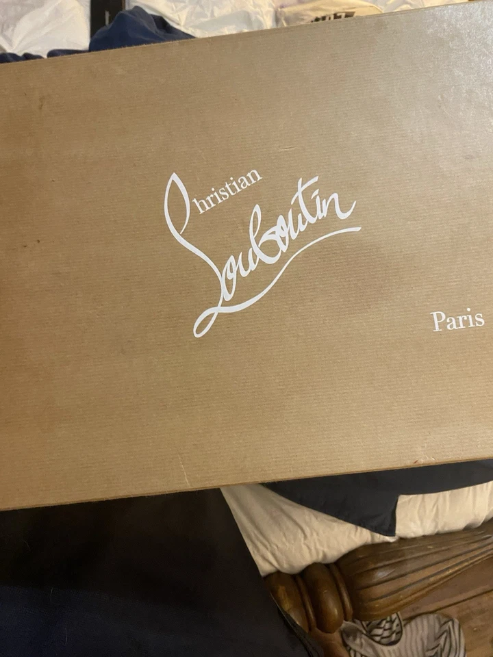 Christian Louboutin TS Croc Botas Planas de Cuero Negro con Pico Talla 38.5 Foto 2 de 4