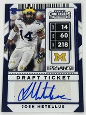 2020 Panini Contenders Draft Picks College Ticket Autographs Josh Metellus Mich