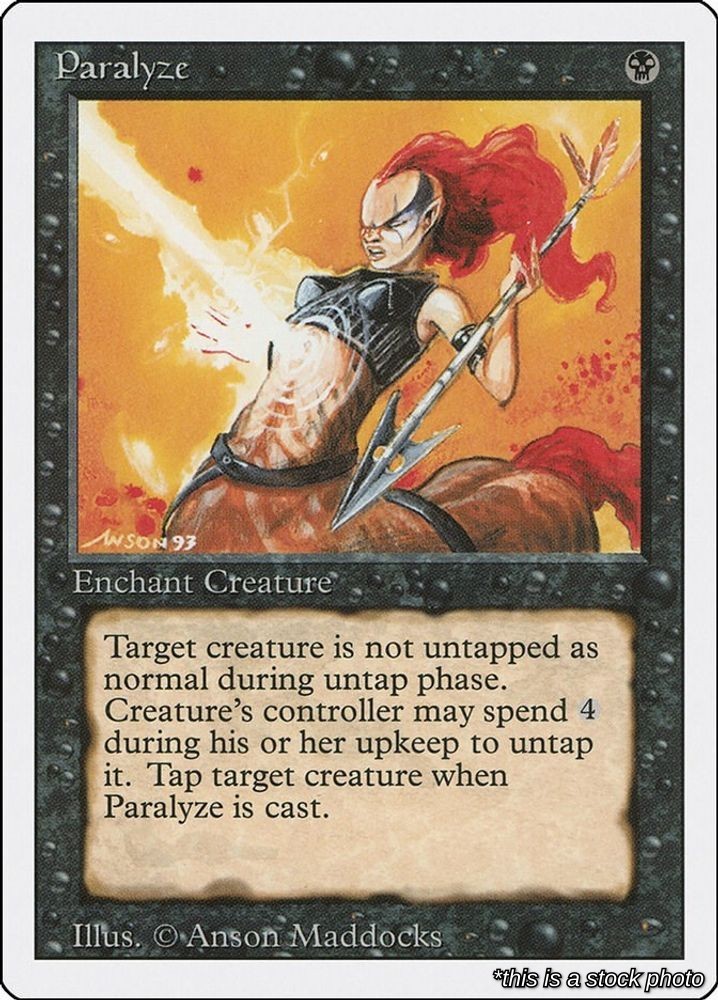 Paralyze Common 121 3ED Revised Edition Moderately Played MP Magic