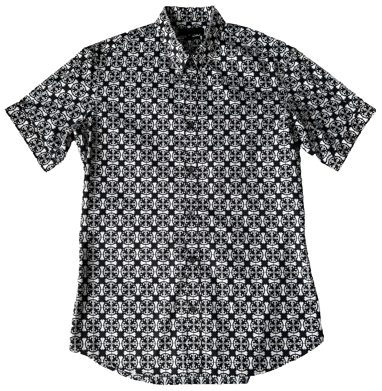 Alexander McQueen Vintage Stained Glass Cathedral S/S Button Down Shirt 50 US 40