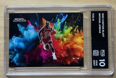  Michael Jordan Custom Color-Blast Insert Chicago Bulls #CB-41 Basketball Card