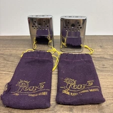 Vintage Jon-E Hand Warmers Lot of 2 Aladdin Labs With Pouches Purple