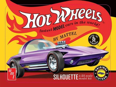 SKILL 2 MODEL KIT HOT WHEELS SILHOUETTE W/COLLECTOR TIN 1/25 SCALE AMT AMT1593