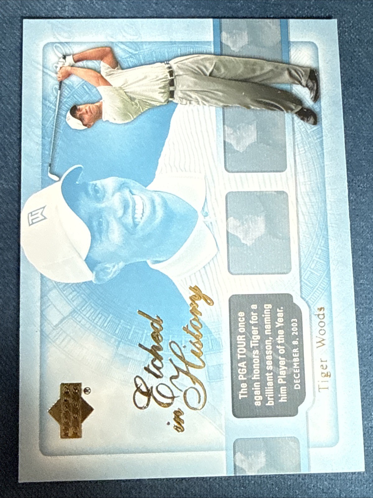 Tiger Woods 2004 Upper Deck - Etched in History #41 Golf Card