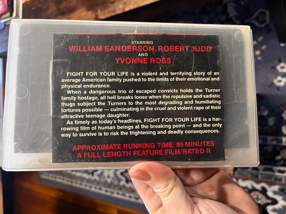 FIGHT FOR YOUR LIFE VHS Monterey EX-RENTAL SLEAZE GRINDHOUSE GRAIL HTF RARE - Image 2 of 4