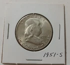 1951 S Franklin Half Dollar 50c Nice Condition Silver Coin