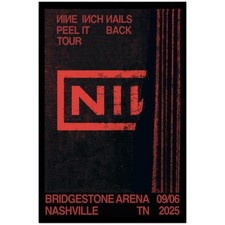 Nine Inch Nails Nashville Poster September 6 2025