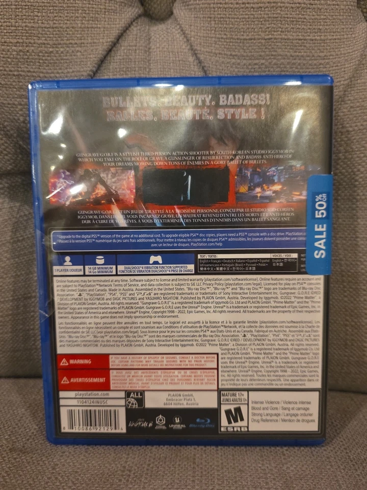 Gungrave G.O.R.E Sony Playstation 4 PS4 Foto 2 de 3