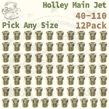 -PICK ANY SIZE- Holley Carburetor GAS MAIN JETS KIT 40-110 1/4-32 12 PACK kit