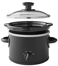 Mainstays 2 Qt Manual Slow Cooker Matte Black Compact Crock Pot 100W