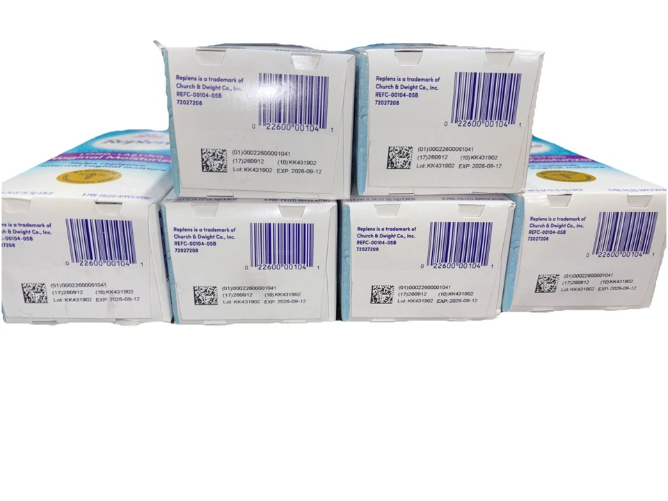 6 Caixas REPLENS Hidratante Vaginal de Longa Duração Aplicadores PRÉ-CHEIOS Expira em 26/09 - Imagem 3 de 3