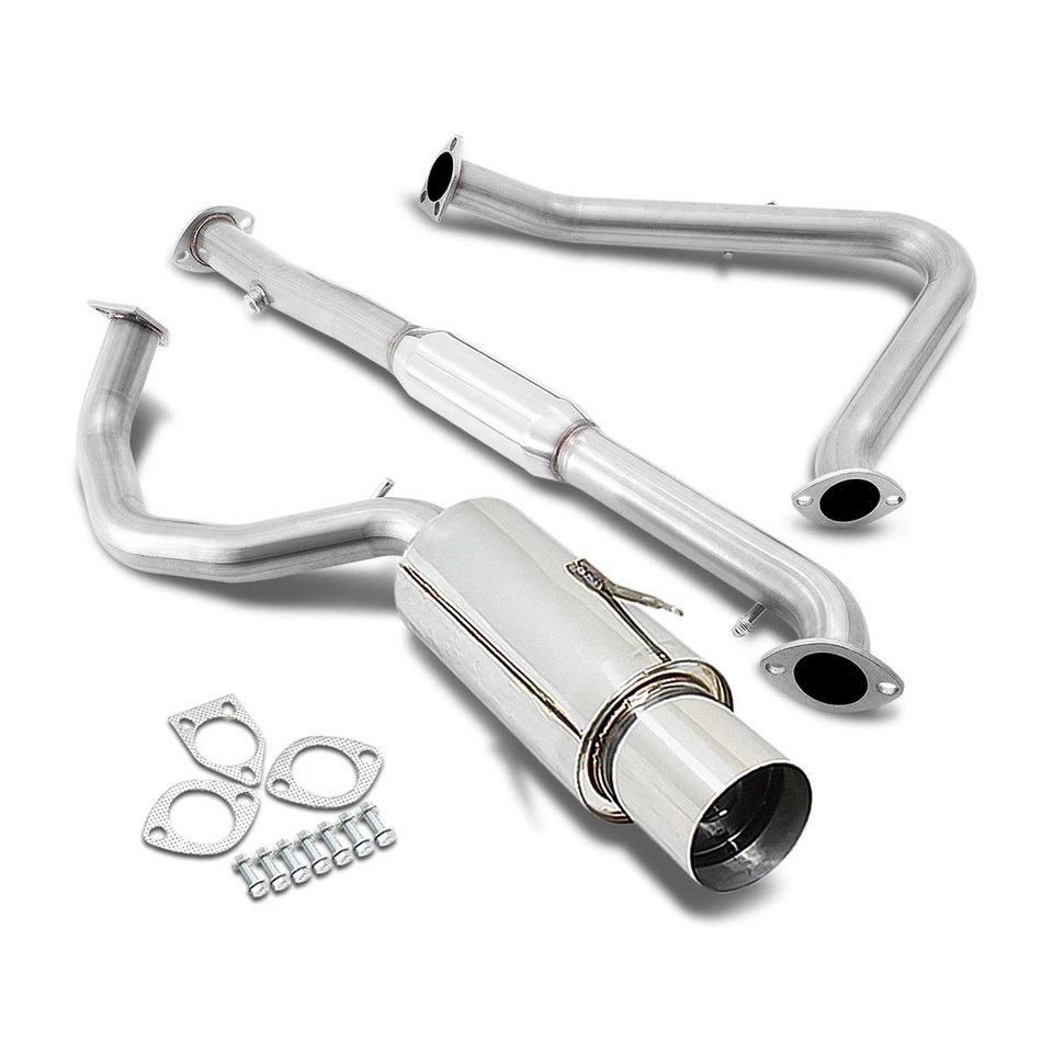 Sistema de escape para 95-99 Eclipse/Talon DOHC 4,5" punta silenciadora SS Racing Catback Foto 2 de 4