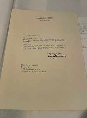 HARRY S. TRUMAN (US President) Original signierter Brief mit COA