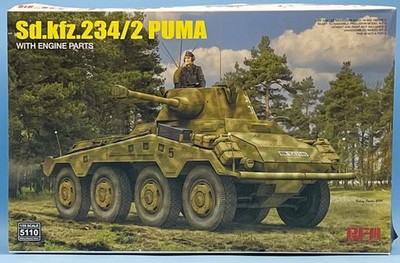 RyeField Model(RFM) RM 5110 1/35 Sd.Kfz.234/2 PUMA with Engine Parts Brand New
