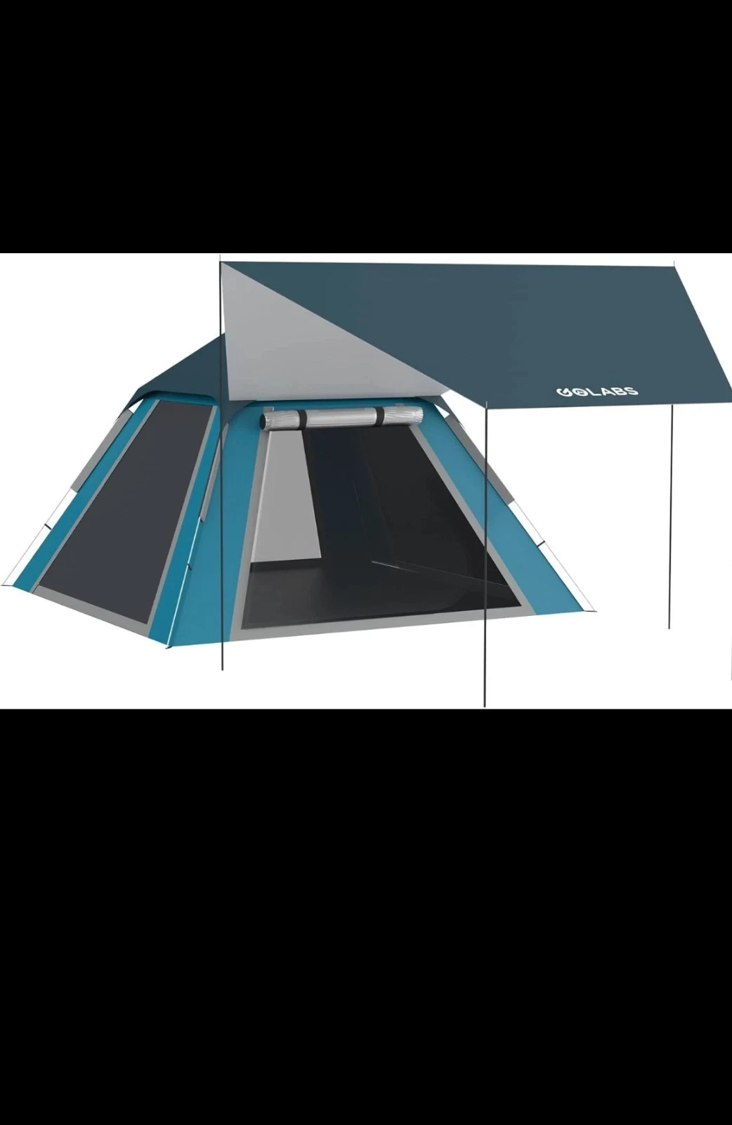 blue outdoor camping tent by GOLABS, water proof, multiple windows, very cozy
