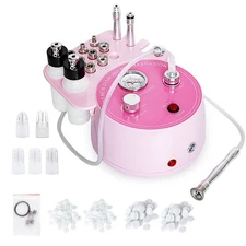 Diamond Microdermabrasion Machine Professional Plus, 3 in 1 Pink 