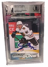 Alex Vlasic signed Blackhawks 22-23 UD Young Guns Card Beckett 248 00019287481