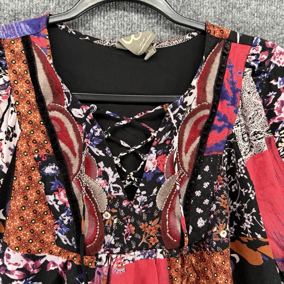 Vestido Anthropologie One September para mujer XS Patchwork Shift Boho Hippie Cottage Foto 3 de 4