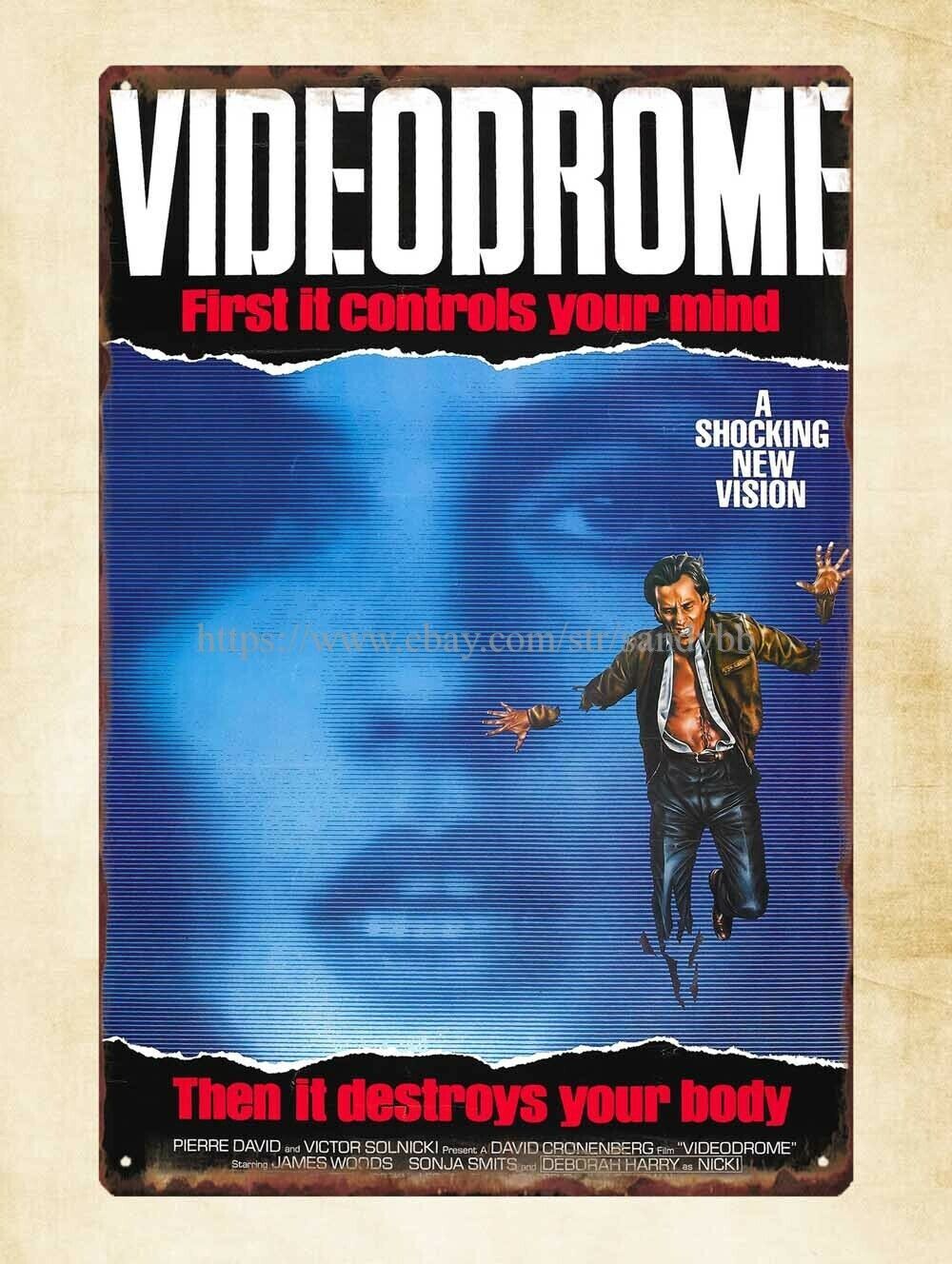 Videotron Horror Sci-Fi Movie Poster Metal Tin Sign Wall Art Decor-image