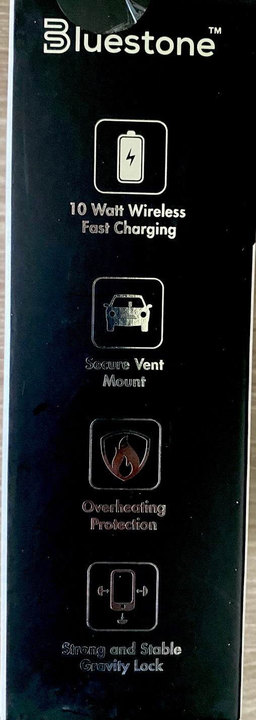 Bluestone Gravity Mount Wireless Charger Phone Mount Fast Charging