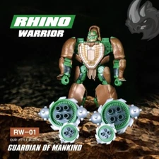 RHINO WARRIOR RW-01 GUARDIAN OF MANKIND BW Rhinox Oversized in stock 22cm
