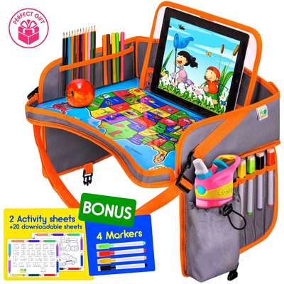 Baby Car Seat Travel Play Tray Kids Activity Tray Table