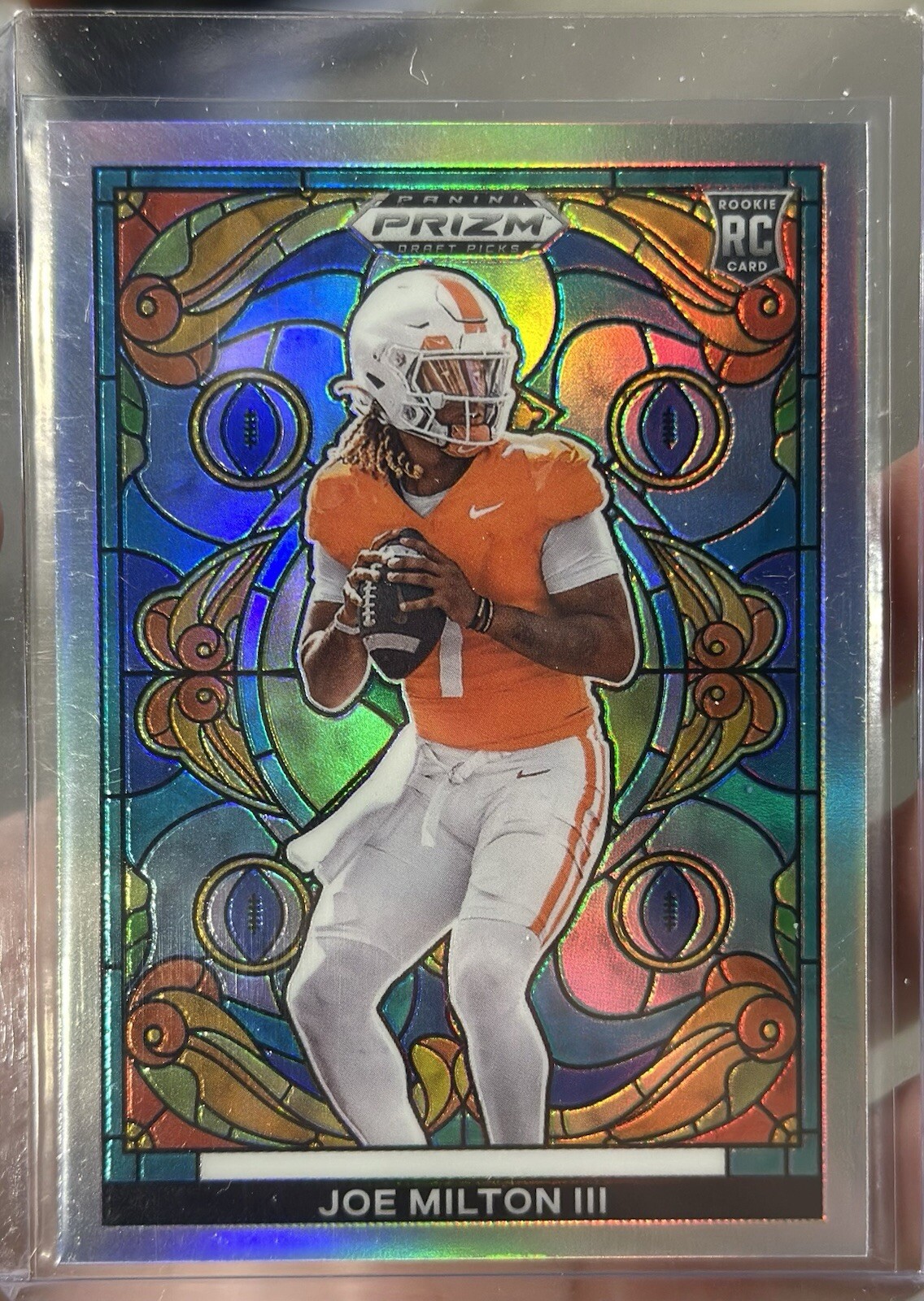 2024 Prizm Draft Picks JOE MILTON III STAINED GLASS CASE HIT SSP TENNESSEE